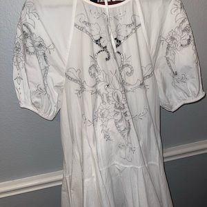 Free People White Baby Doll Dress